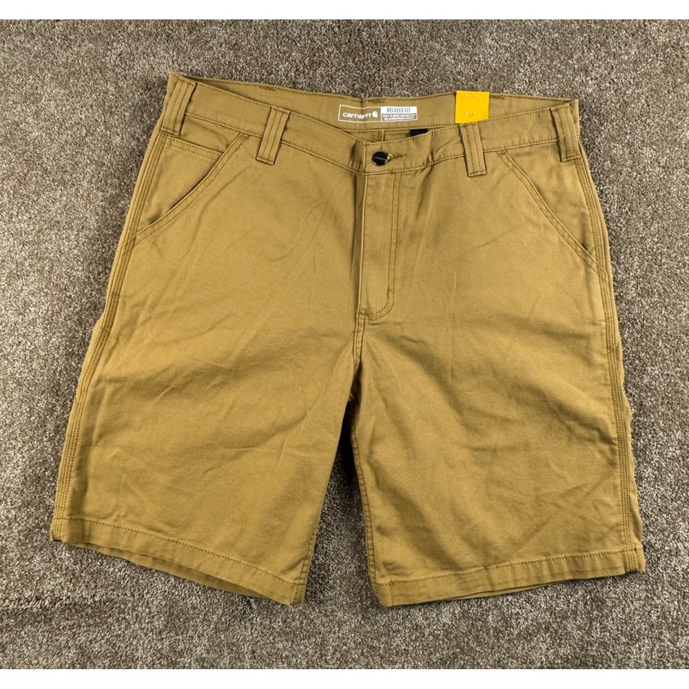 Carhartt Mens 36 Rigby Dungaree Relaxed Fit 10 Inch Inseam Shorts Tan 102514-918